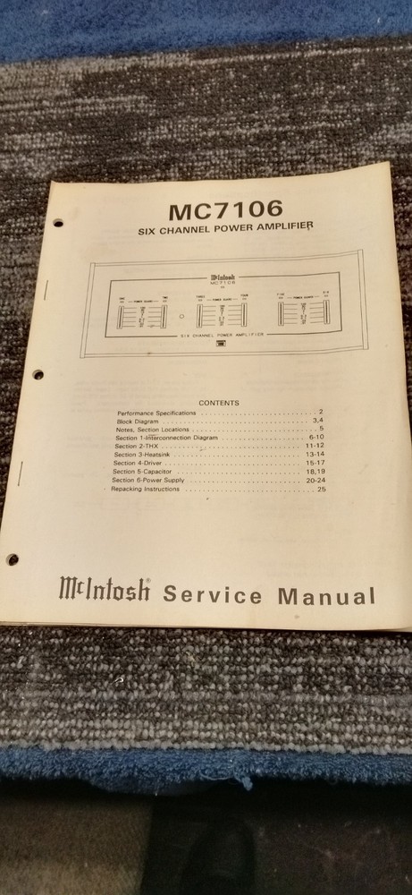 McIntosh MC7106 Service manual with schematics