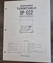 Mitsubishi DP-EC2 Turntable Service Manual – Original