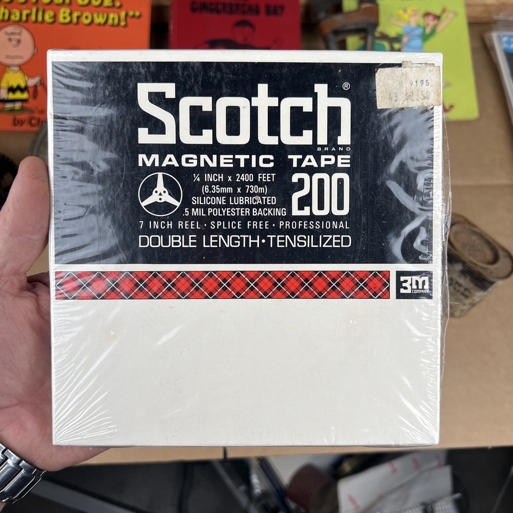 3M Scotch 200 1/4″ x 2400 ft Professional Audio Magnetic Tape Reel NEW SEALED