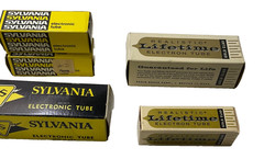 5 Sylvania 2 Realistic Tubes Radio-TV-Audio-Vacuum 6GH8A 6F6GT,10KR8,17JZ8,6F6GT