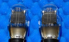 TWO National Union NX-45 Tubes 45 / Tested +100% / Engraved 1930’s Cup Getter