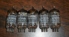 LOT 5 EACH GE 5814WA TRIPLE MICA (12AU7/6189) TUBES TESTED VERY STRONG TV7/D