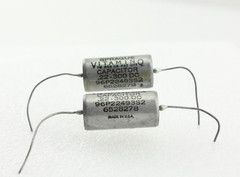 Qty 2 Sprague Vitamin Q .22uF 300V PIO Capacitors Matched Pair Tone Caps NOS USA