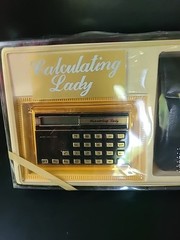 Vtg New Works! Calculating Lady Calculator Wallet Made In Taiwan 13306 Checkbook