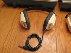 Retro / Vintage Audiotronics Headphones HS-20 w/ Switchcraft Case Untested VIDEO