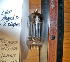 Strong Magnavox by TUNG-SOL Long Gray Plate Angled D Getter 12AX7 / ECC83 Tube