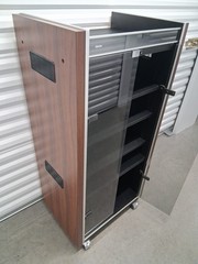 Vintage Denon Stereo Cabinet Rack Stand Audio Equipment 5 Tier Record Holder