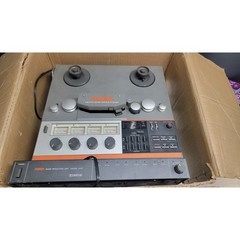 Vintage FOSTEX A-4 Reel to Reel Audio Stereo Tape Deck & Fostex 3040 Noise Red