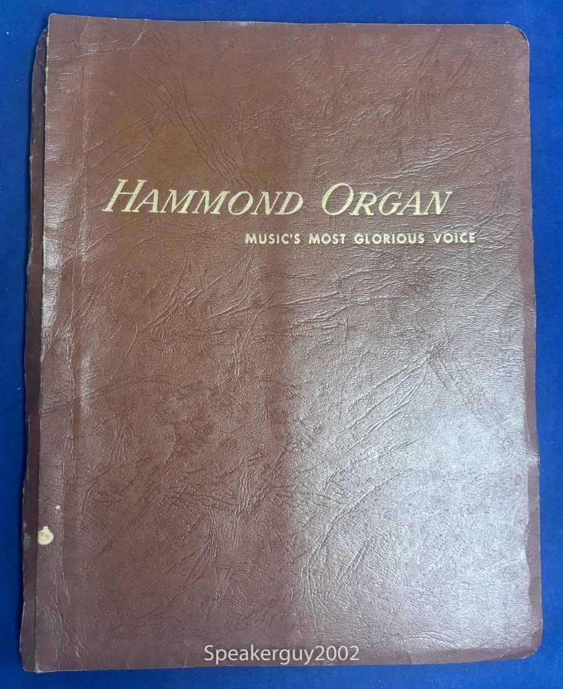 Original Hammond Organ General Description Manual w Circuit Diagrams – 1955 – #1