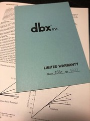 ✨DBX Model 165 Compressor / Limiter Owner / Technical Manual *Original*