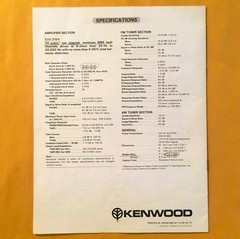 Original Kenwood KR-3030 AM-FM Stereo Receiver Instruction Manual