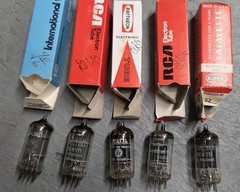 5 Mullard 12AX7 ECC83 Audio Amp Amplifier Vacuum Tubes TESTED
