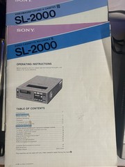 Sony SL-2000 Betamax Beta VCR Set + AC-220 + Case, Cables, Manual TESTED VTG