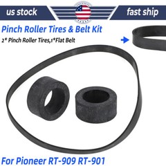 For Pioneer RT-909 RT-901 Pinch Roller Tires & Replacement Belt Kit Reel To Reel