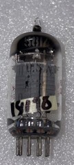 GE 5814A 12AU7A 3-Mica Short Pinched Grey Plates TV7 Tested Strong