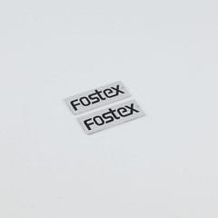 Fostex Speaker Grill logo Badge Custom Made Silver 33mm(1.3″)X12.5mm(0.49″)