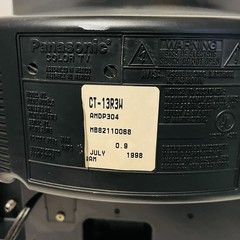 Panasonic CT-13R3W CRT TV 1998 Gaming Tested Works Coaxial Input Only