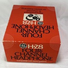 Vtg GE General Electric H-28 4 Channel Stereo Headphones Box Only Empty Box READ