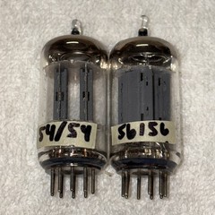Matched Pair Telefunken 12AX7 Smooth Plate Tubes TV7 Tested NOS Worn Labels