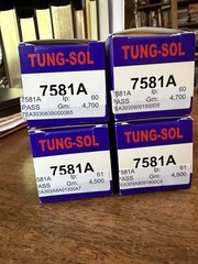 Brand New Tung-Sol Reissue 7581A KT66 Current Matched Quad (4) Vacuum Tubes