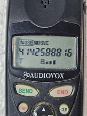VTG Audiovox MVX-480 Analog Cell Phone w/ Charger Battery Works – No Service