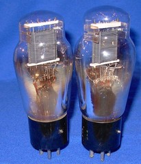 Marginal Pair Sylvania Type 10 Bright Filament Vacuum Tubes
