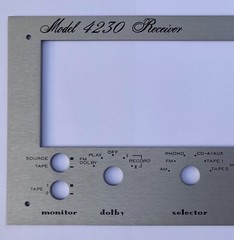 New! Marantz 4230 Receiver Front Panel Faceplate (Face Plate) SILVER ANODIZED !!