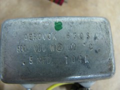Three Sprague Vitamin Q Caps and Two Aerovox 630S Caps
