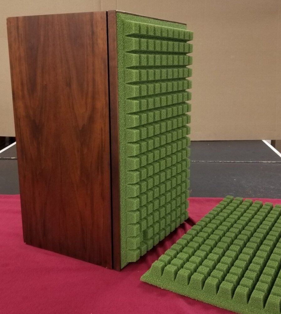 Retro Green.. ‘Sculptured Air’ Foam Grill Inserts..JBL L-100 Century Speakers