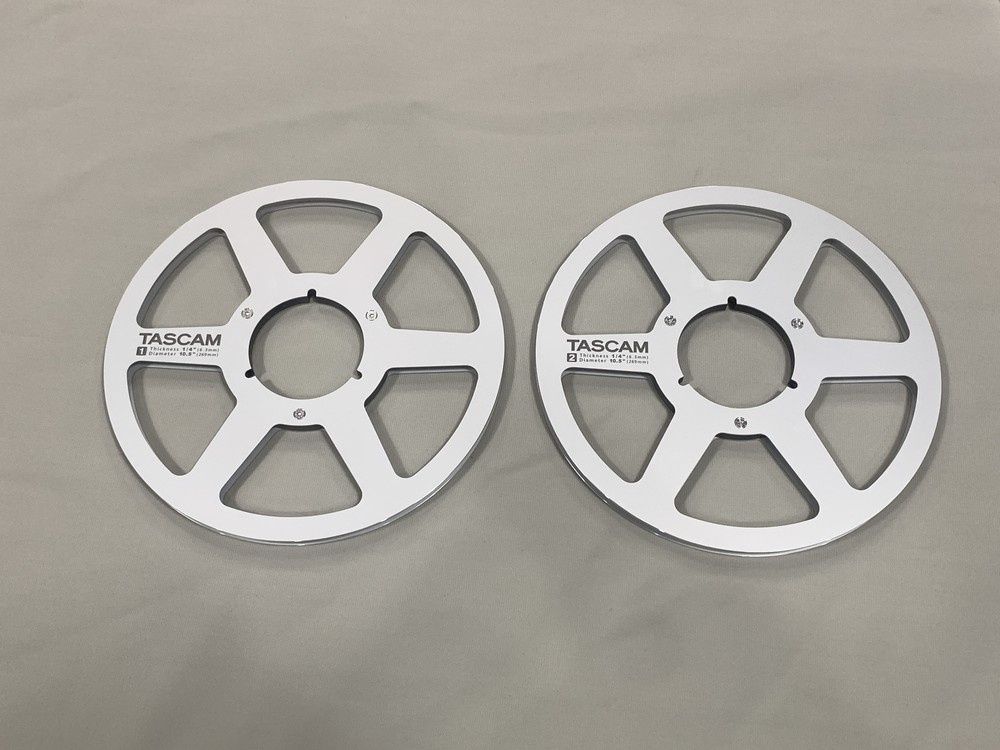 1 Pair Pro 10.5″ TASCAM Silver 1/4″ Tape Reels For Reel To Reel Tape Recorders