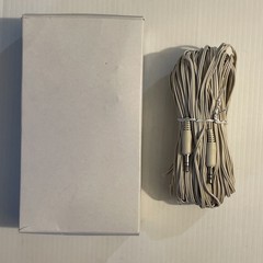 Vintage 3.5mm Mono Aux Audio Cable Headphone Jack 100 ft Long Gray. New!!!