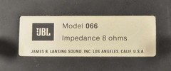 JBL 066 Tweeter Units Pair Working & Tested JP