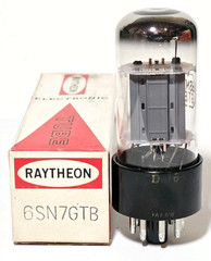 1 Raytheon 6SN7GTB Vacuum Tube Tested NOS On Calibrated TV – 7