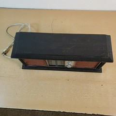 Vintage 1960s RCA Japan 16″ Solid State Wood AM FM Tabletop Radio Pecan WORKS
