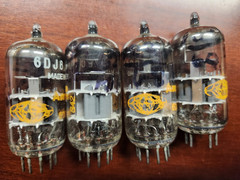 6DJ8 ECC88 Vacuum Tubes (4) Amperex Holland