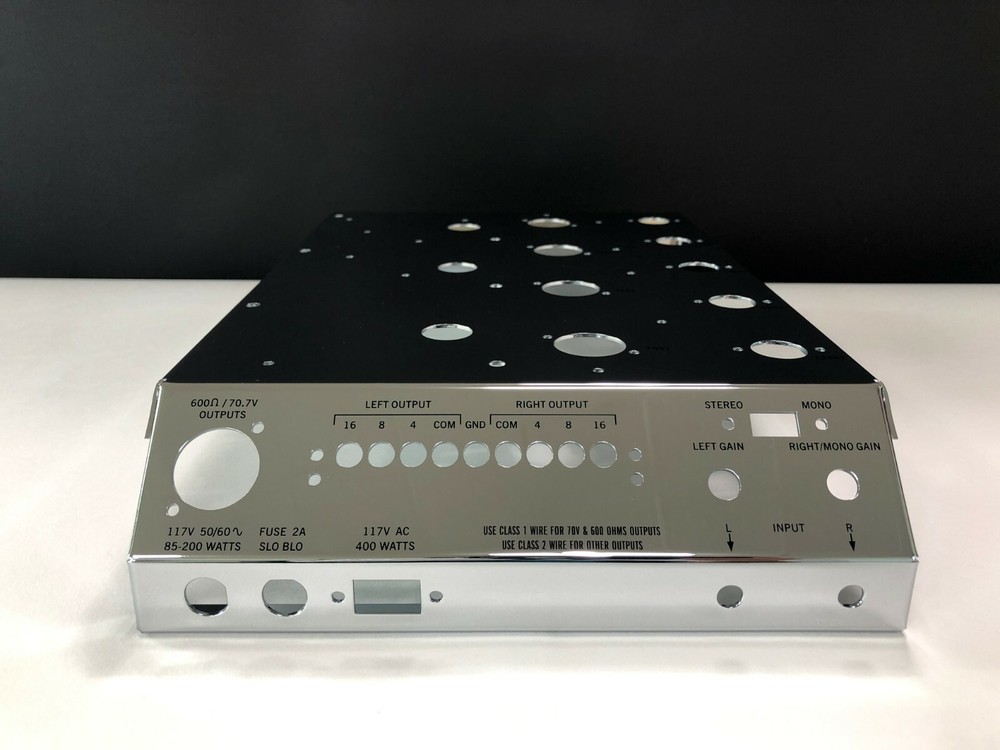McINTOSH MC225 225 AMPLIFIER SUPER MIRROR POLISHED & CHROME PLATED CHASSIS – DIY