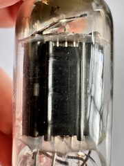Platinum Matched Pair Black Plates 5963 12AU7 [] Getters 1954 ‘lansdales’