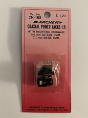 Radio Shack Coaxial Power Jacks (2) 274-1565 Tandy Archer 🔥NEW NOS💥