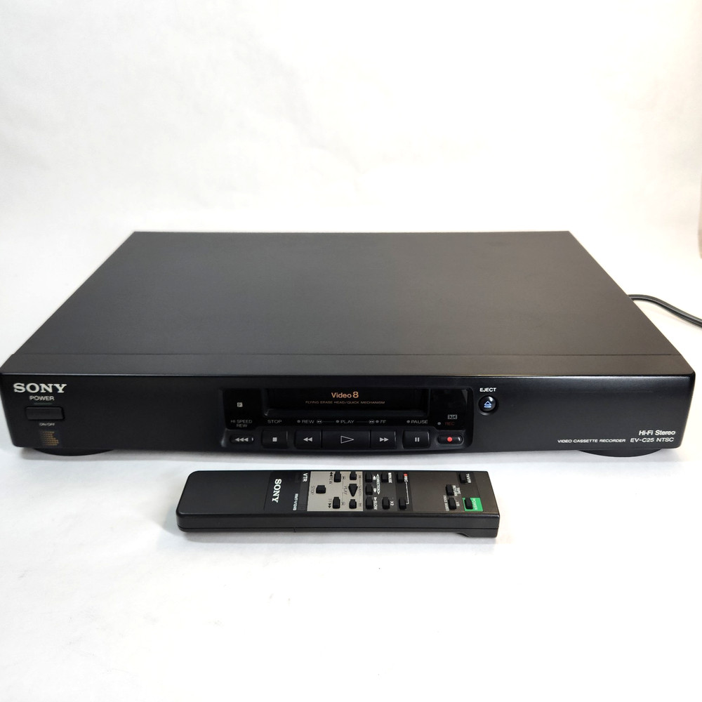 SONY EV-C25 NTSC Video8 8mm Player Recorder Remote Control HiFi Stereo Tested