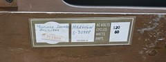 1962 ZENITH MHT-15 Floor Console Stereo Metal BADGE