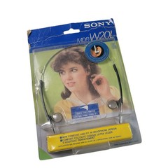 Sony MDR-W20L Vintage Stereo HEADPHONES Vertical In The Ear Design New Sealed