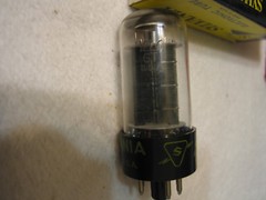(1) NOS SYLVANIA 12L6GT Black Plate Radio tube tested 100% on a B&K 707