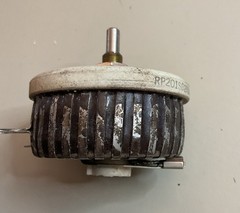 VTG Ohmite Rheostat Potentiometer Model G, RP201SD2R0KK, 6.12 Amp, 2 Ohm, 200 V