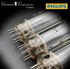 EL84 ( 6BQ5 ) AMPEREX PHILIPS O Getter KM4 Heerlen Matched Tubes Made in Holland