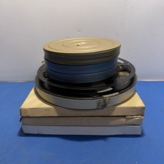 Vintage 8mm Film Reels Lot 6 Tapes + Metal Cases Empty Reels Mixed Untested