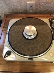 Thorens TD 124 Turntable SME 9″ Tonearm 78/45/33 rpm Custom Platter Wood Plinth