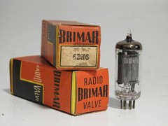 MATCHED PAIR (TWO) NEW OLD STOCK BOXED GREAT BRITAIN MADE BRIMAR 6BH6 PENTODES
