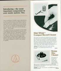 1979 Audio Technica Record Care Phono Accessories Brochure Vintage Audio Disc