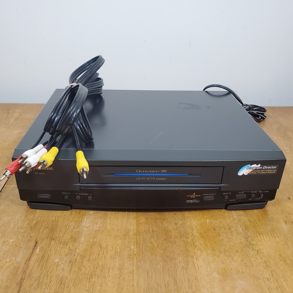 Panasonic Omnivision Blue Line VCR Plus Player Recorder PV-4652 No Remote Tested