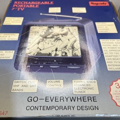 Vintage Rhapsody Model TV– 647 Rechargeable Portable 7 Inch